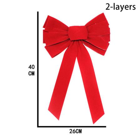 Bowknot Juldekorationer Trädbågar Xmas Krans Garland Dekor