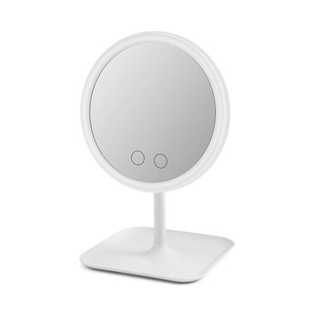 3 färger Ljus LED Makeup Light Vanity Kosmetisk Skrivbordsförvaring Dimbar Tryck Skärm, Vit