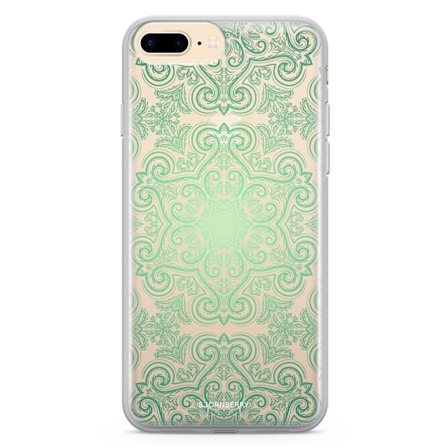 Bjornberry Skal Hybrid iPhone 7 Plus - Grön Retromönster