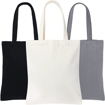 3-pack Tote Bag, 33 x 36,5 cm Bomulls Tote Bag Canvas Bag, Bärbar R