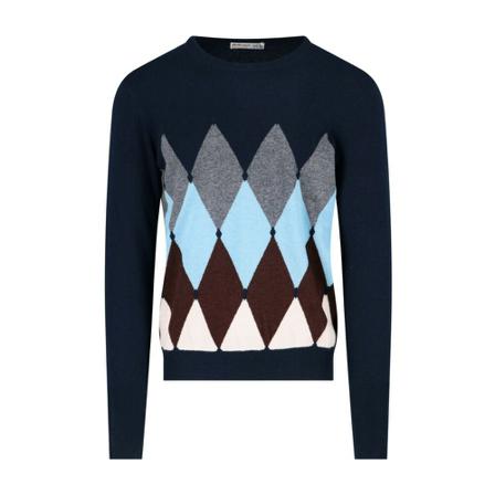 Ballantyne, Round-neck Knitwear Blauw, Heren, Maat:S
