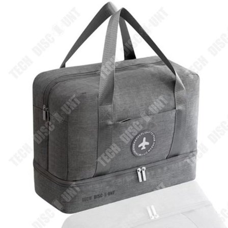 Toilet tas - TD - Separationspose til tørre og våde genstande - Stor kapacitet - Vandtæt - Grå