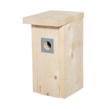 Fuglehus med 32 mm åbning og front, der kan åbnes