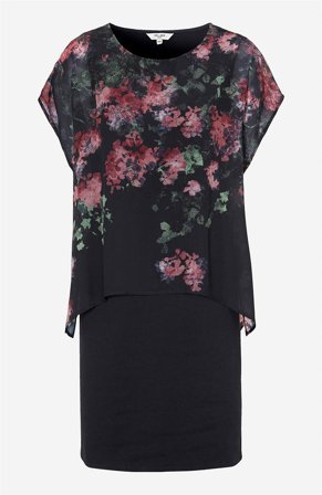 Cellbes of Sweden - Ærmeløs festkjole i mørkeblå / mønstret til damer i størrelse 34/36