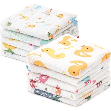 10 kappaletta vauvan pyyhkeitä käsipyyhkeitä bambukuituisia kasvopyyhkeitä (10 kpl 30 x 30 cm)