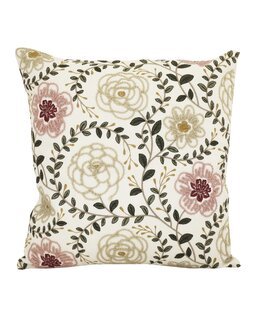 Tyynynpäällinen Bianca kirjailtu kukkakuvio 1 kpl Roosa