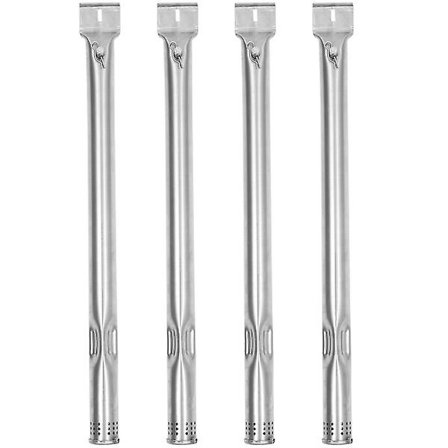 4 stk. Rustfrit Stål Grillbrænder Rør Bbq-element Rør Udskiftninger Gasgrill Brænder Rør Sølv 40