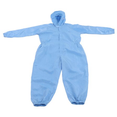 Blå Antistatisk Beskyttelsesdress med Hette Universell Verkstedrengjøring Støvtette Klær