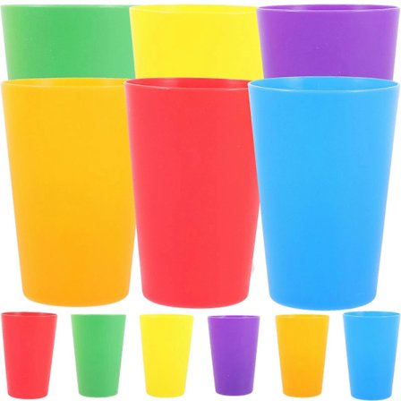 12 stk Plast Ensfarget Tannbørstekopp Uten Lokk