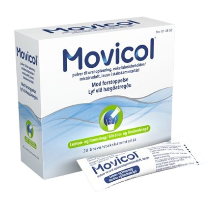 Movicol Pulverbreve Lemon 20 stk, Medicin & Pleje, Håndkøbsmedicin, Forstoppelse