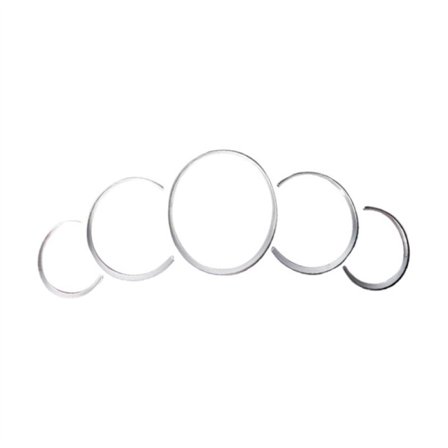 ABS Instrumentbräda Dekorativa Ring Trim Stickers för 911 Silver