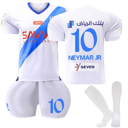 23-24 Al-Hilal Saudi FC Børneudebanetrøje nr. 10 Neymar away away 6-7years