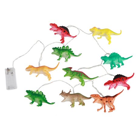 2 Meter 10 LED Dinosaur Lyslenke Morsom Dekorativ Lampe for Barnerom Fest Nattlys
