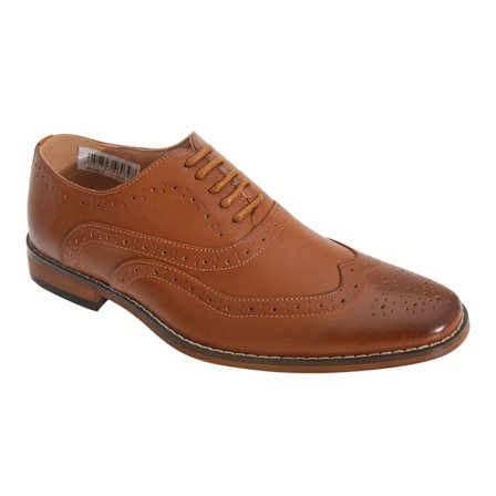 Goor Boys 5 Eyelet Brogue Oxford Skor 4 UK Tan