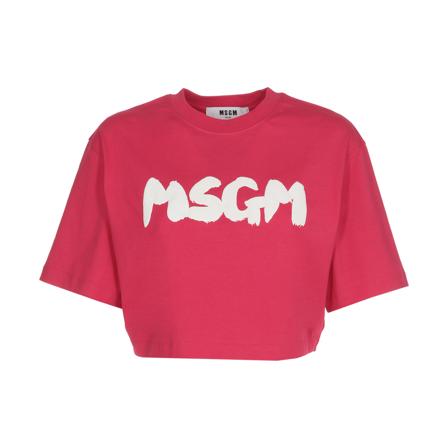 Msgm, T-Shirts Roze, Dames, Maat:S