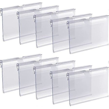 50 stk. Klar Plast Etikettholder Wire Hylle Butikkpris Etikett Klips På Kurv Vareskilt Display Skilt