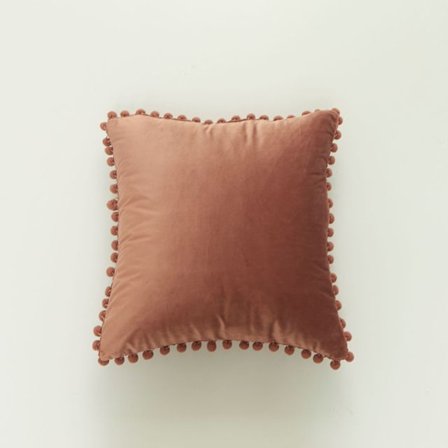 Örngott Pompoms Edges Ultra Soft Velvet Cover Soffa Soffa Svankkuddar Case