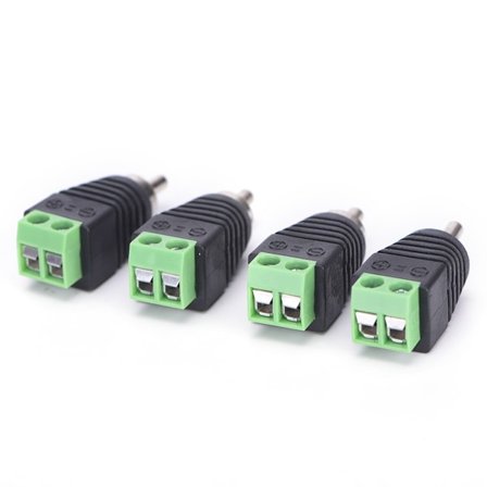 4 stk. Højttalerkabel til o Han RCA-stik Adapterudtag P