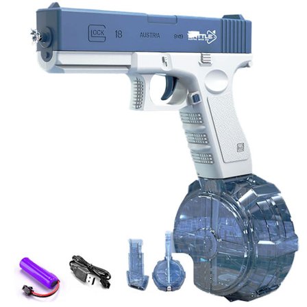 Elektrisk vattenpistol för vuxna och barn Automatisk vattenpistol, vattenpistol med stor kapacitet för sommar, pool, strand