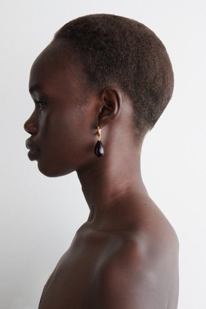 COS Women's Twisted Hoop Charm Earrings in Gold-coloured