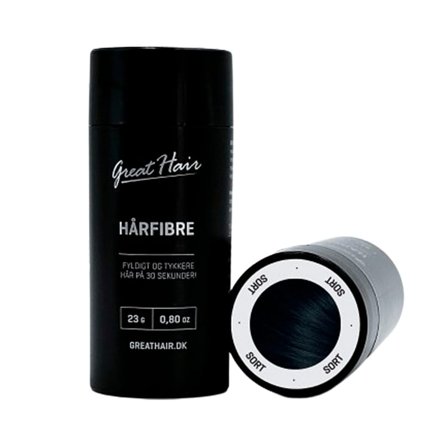 Great Hair Hårfibre Sort 23 g, Hår, Hårfarve, Toningsfarve