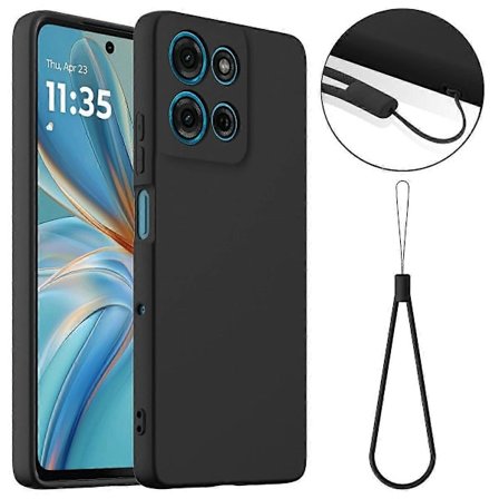 Til Motorola Moto G75 5G Etui Kompatibel med MagSafe Flydende Silikone Telefon Cover med Snøre