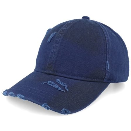 Upfront - Blå unconstructed Keps - Whisper Twill Soft Classic Baseball Cap Dark Navy Dad Cap @ Hatstore