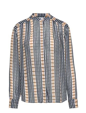 Elmy Shirt Aop 9695 Bluse Langærmet Multi/mønstret Samsøe Samsøe
