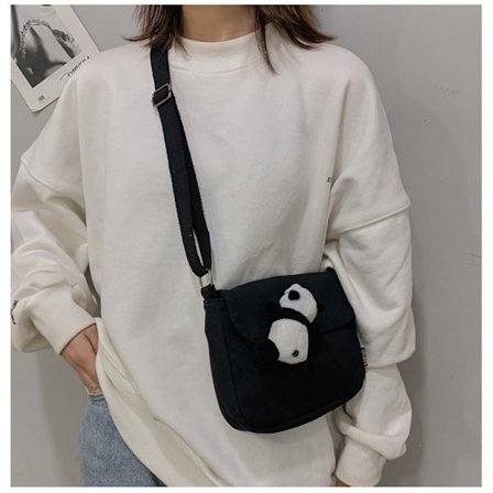 Skuldertasker Lærredstasker SORT