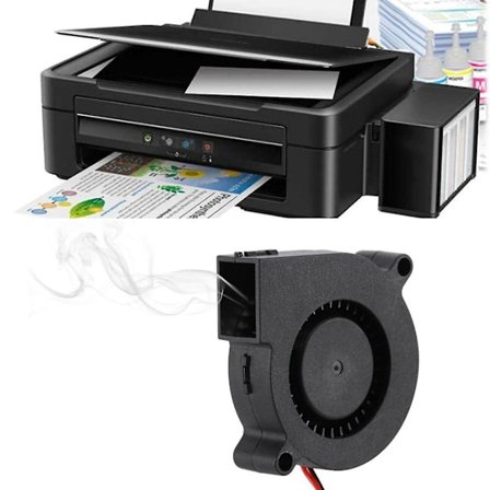 2 stk. Mini Køleventilator 5015 Dc 12v Radial Turbo Blæserventilator Kompatibel med 3