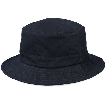 Seeberger - Noir bucket Chapeau - In Cotton Fabric Black Bucket @ Hatstore