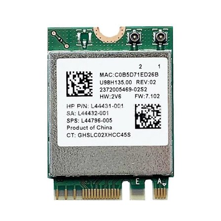 Verkkokortti Rtl8822ce Kaksoiskaistainen 802.11ac 1200mbps M2 Wifi-kortti + 2.4ghz Bt5.0