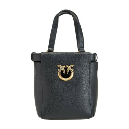 Pinko, Mini shopping veal Bottulated Grijs, Dames, Maat:ONE Size