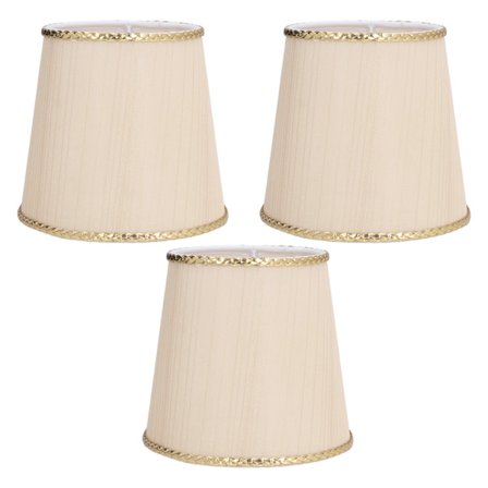 3-pakning myke håndlagde lampeskjermer i stoff, sikker design, enkel montering, høy lystransmisjon, bordlampeskjerm