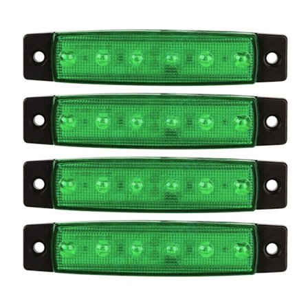 4st LED sidomarkeringsindikatorlampa Varningsbakljus GRÖN Green 12V-12V