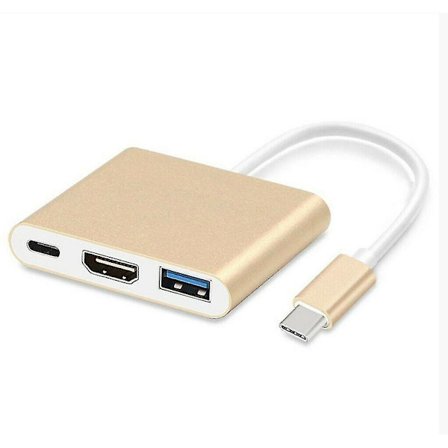 Usb-c Multiport Adapter For Usb 3.0, 4k Hdmi And Usb-c 3.1 Docking Station