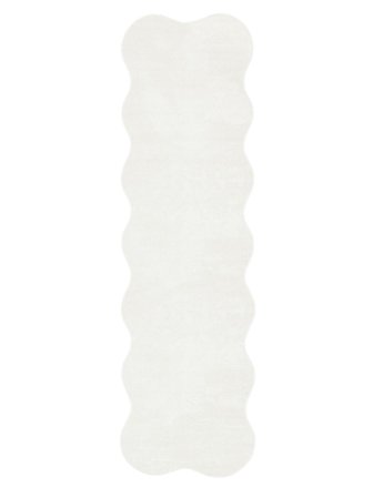 Olga Indoor/Outdoor Rug Washable 80X300 Small White Abstract