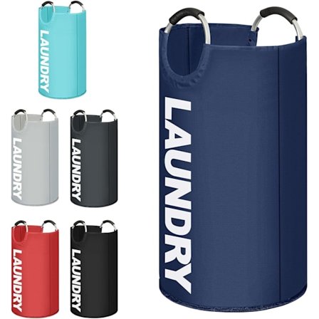 Moderne sammenklappelig stof stor vasketøjskurv, vasketøjskurv, sammenklappelig tøjpose, sammenklappelig vasketøjskurv 6 farver tilgængelige 82L