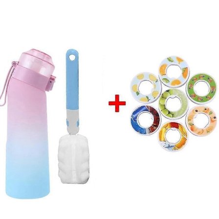 650ML Smakstilsatt Vannflaske Duft Vannkopp Luft Smakstilsatt Sportsdrikk Vannflaske Egnede Podder og Flaske For Utendørsvann SMTX sett c