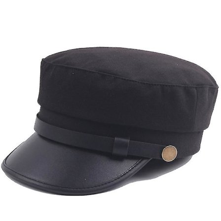 Unisex Baker Boy Keps med Brätte Newsboy Beret Hatt Kadett Militärhatt (FMY)