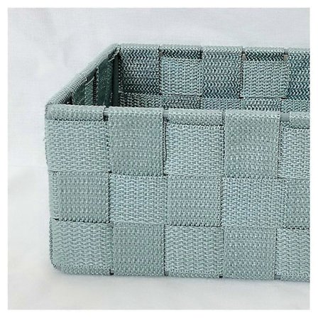 Mintgrønn 28 x 19 x 12 cm Baderomskurv med lokk mint - Baderomskurv med lokk, Polypropylen