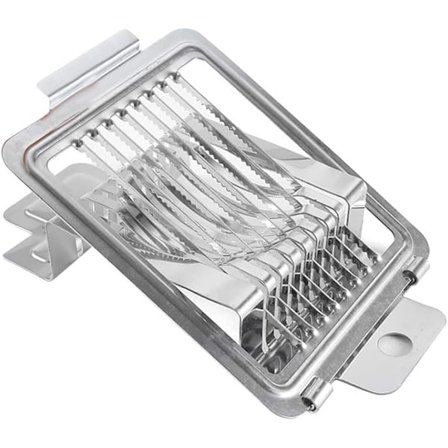 Köksredskap för att skiva ägg och frukt, ergonomiskt handtag som säkerställer komfort och precision, halkfri bas för säkerhet och stabilitet