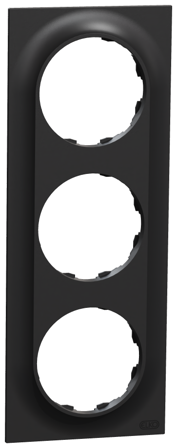 Elko EKO50005 Ram 3-roms Svart, Strømbrytere & vegguttak