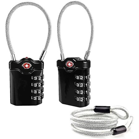 2 X 4-digit Code Padlock Luggage Padlock For Travel Suitcase College Locker