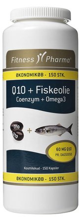 Fitness Pharma Q10 m/fiskeolie, Helse & Madvarer, Kosttilskud, Fiskeolie & Omega 3