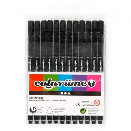 Fineliner Black 12-set