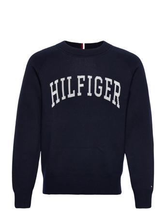 Varsity Graphic Crew Neck Neulepaita Pyöreä Kaula-aukko Navy Tommy Hilfiger