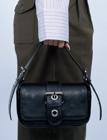 SUI AVA Buckle Bag - Black - ONE SIZE