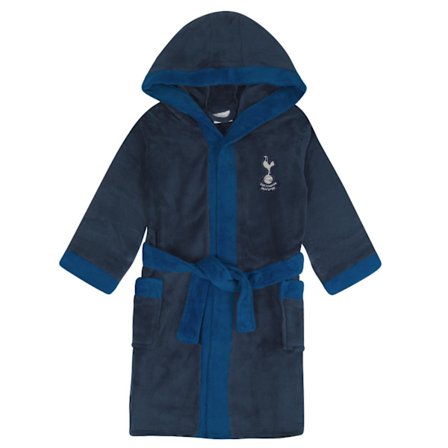 Tottenham Hotspur FC Fleece Morgonrock med Klubbmärke för Män S Marinblå