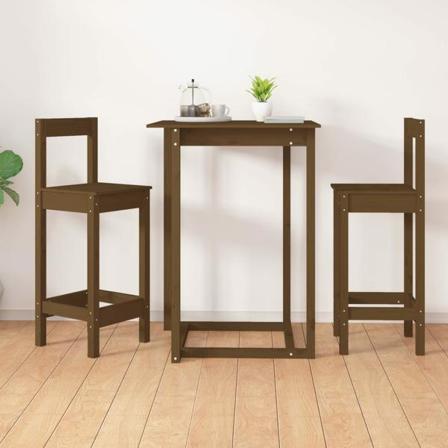 Vidaxl Barstolar 2 St Honungsbrun 40x41,5x112 Cm Massiv Furu Brun